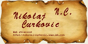 Nikolaj Ćurković vizit kartica